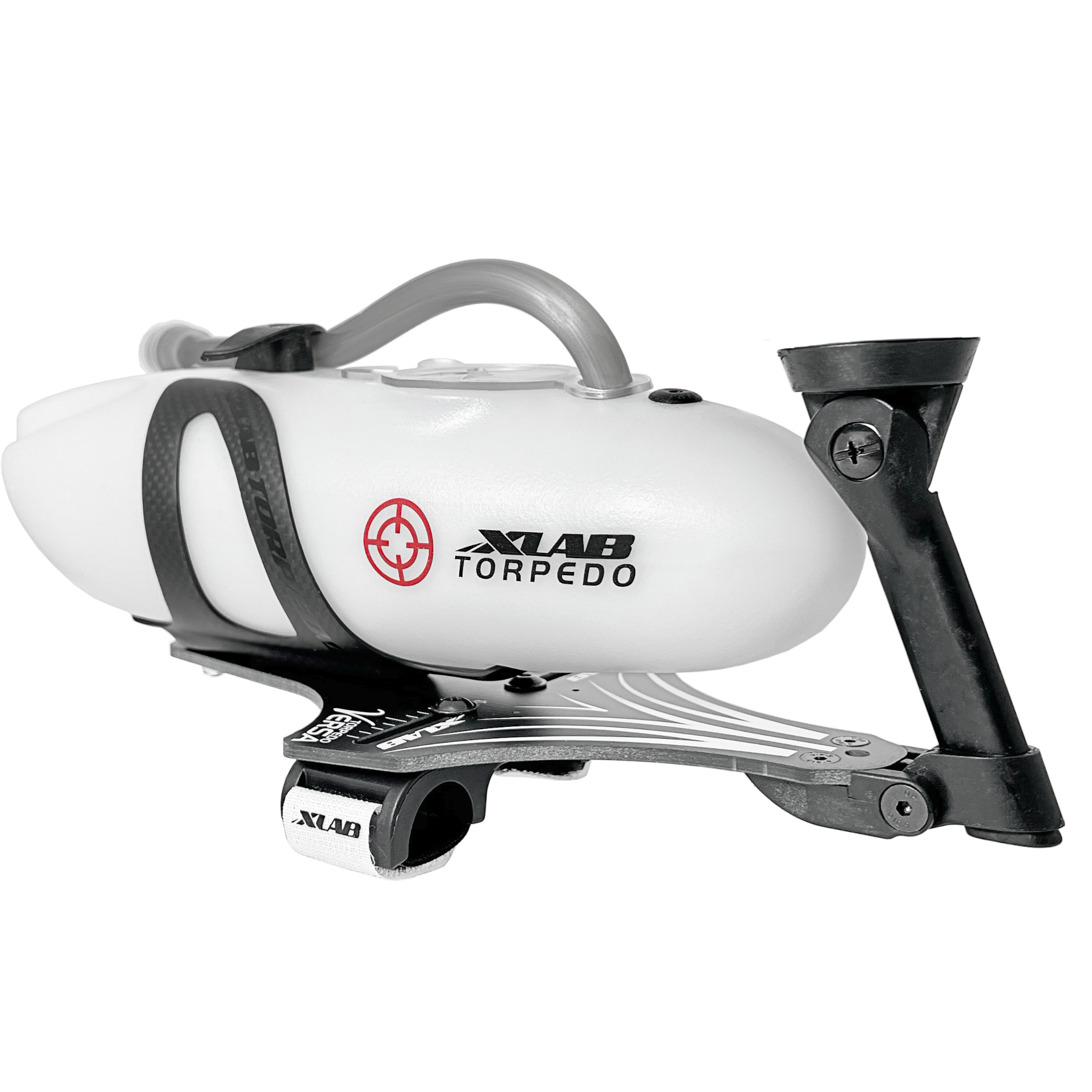 Picture of XLAB Torpedo System Versa 500 Carbon Hydration System + Bottle Cage + Computer Mount - airflow red