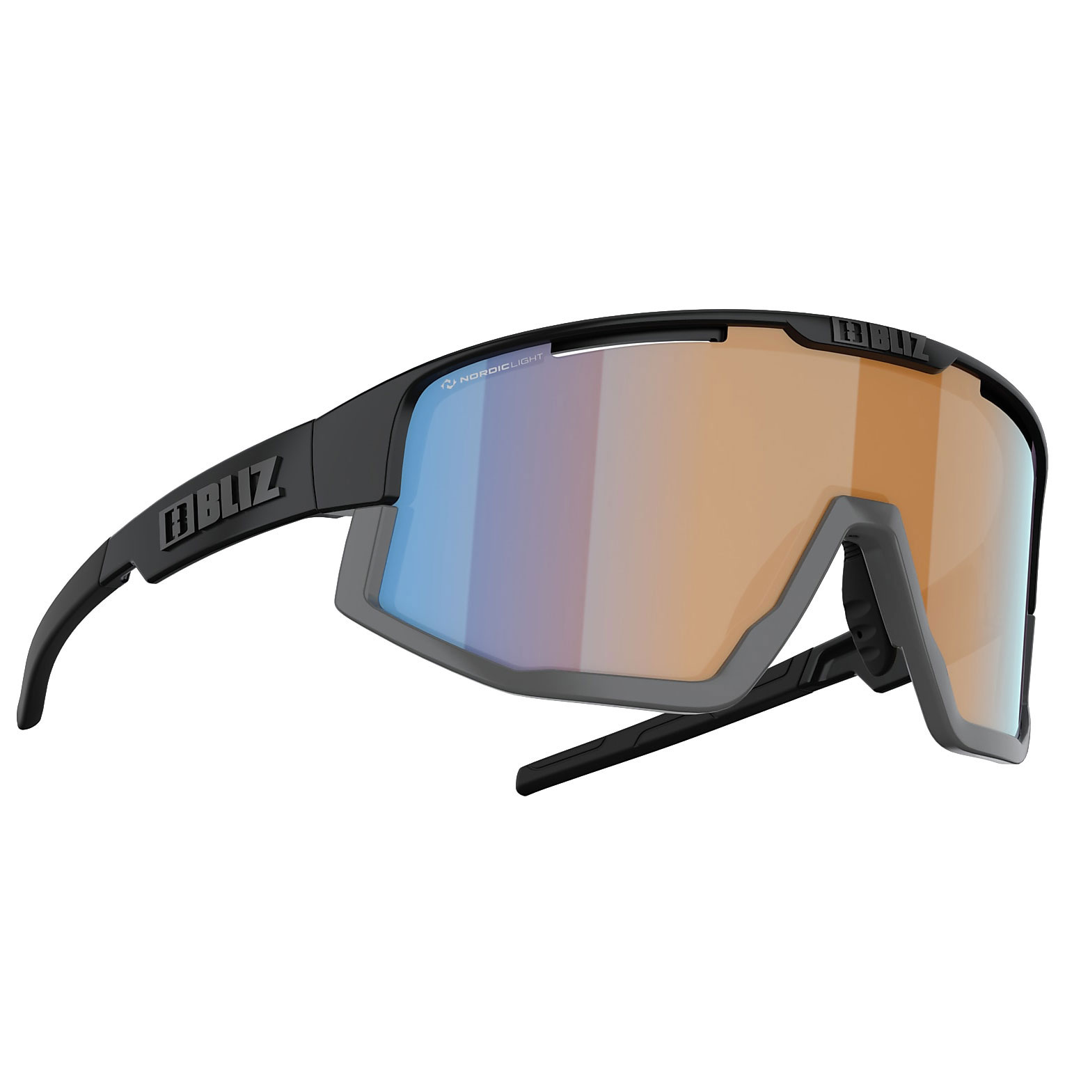 Productfoto van Bliz Vision Nano Optics | Nordic Light - Bril - Matt Black / Orange - Blue Multi