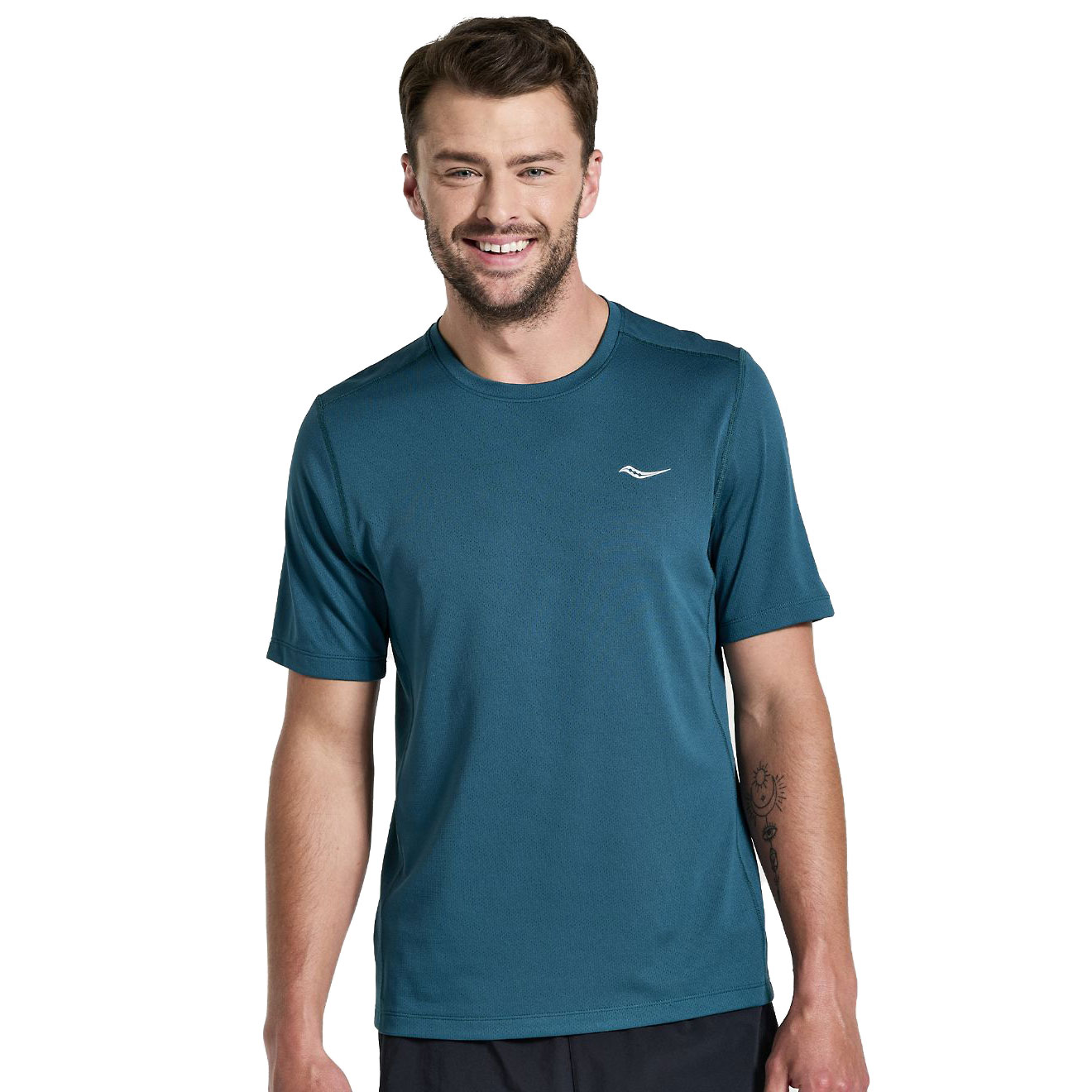 Picture of Saucony Stopwatch Short Sleeve Shirt - lagoon