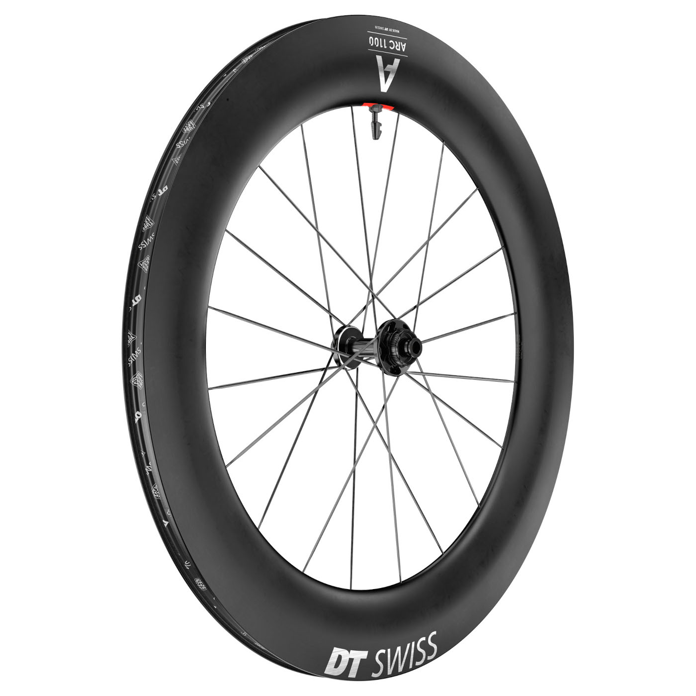 Productfoto van DT Swiss ARC 1100 DICUT 85 Voorwiel - 28&quot; | Carbon | Clincher | Centerlock - 12x100mm
