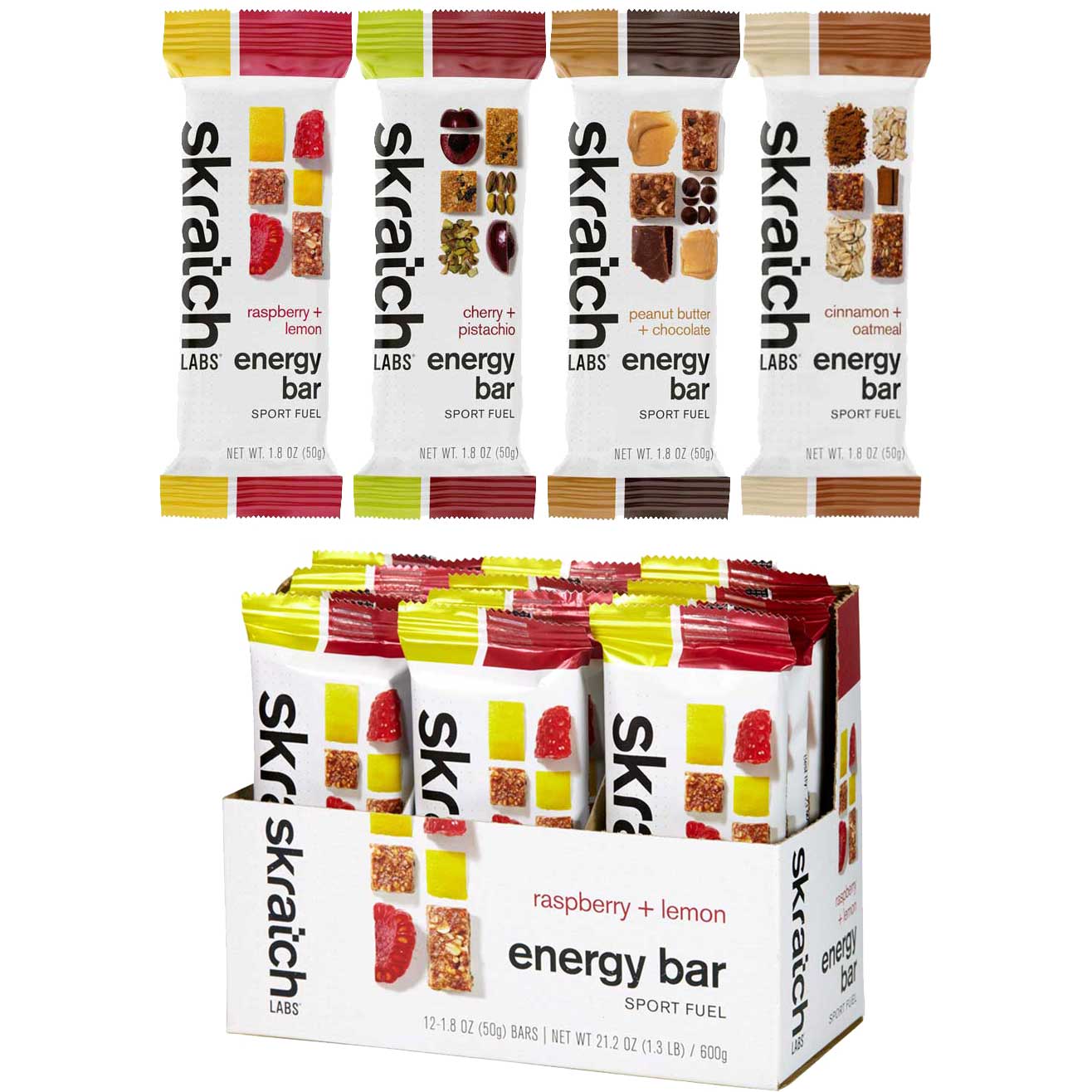 Produktbild von Skratch Labs Energy Bar Sport Fuel - Kohlenhydrat-Riegel - 12x50g