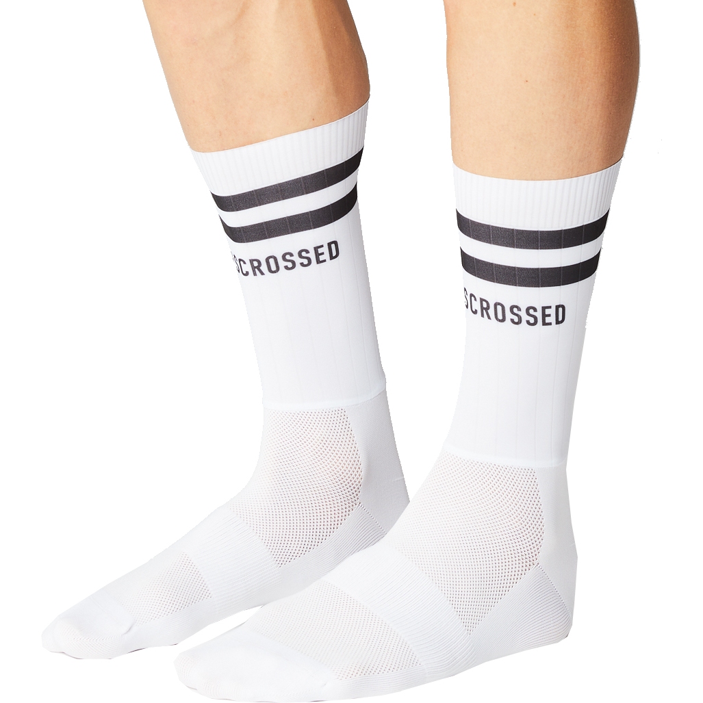 Picture of FINGERSCROSSED Aero Stripes Cycling Socks - White