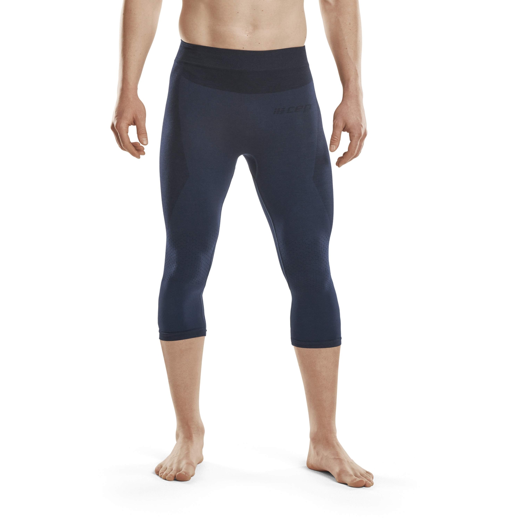 Picture of CEP Merino Base Skiing 3/4 Tights Men - blue