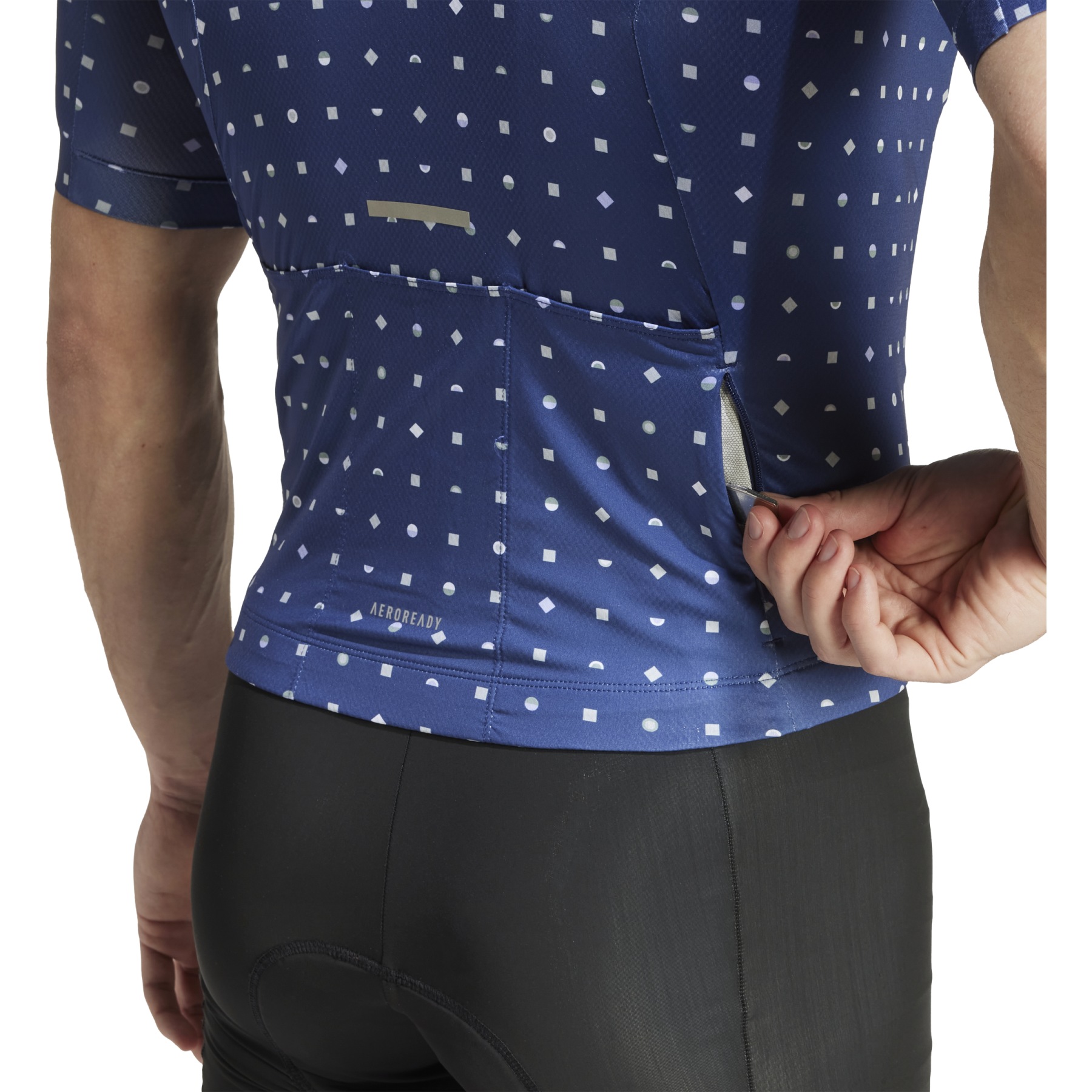 adidas Tempo 3-Stripes Sunshine Mosaic Cycling Jersey Men - dark