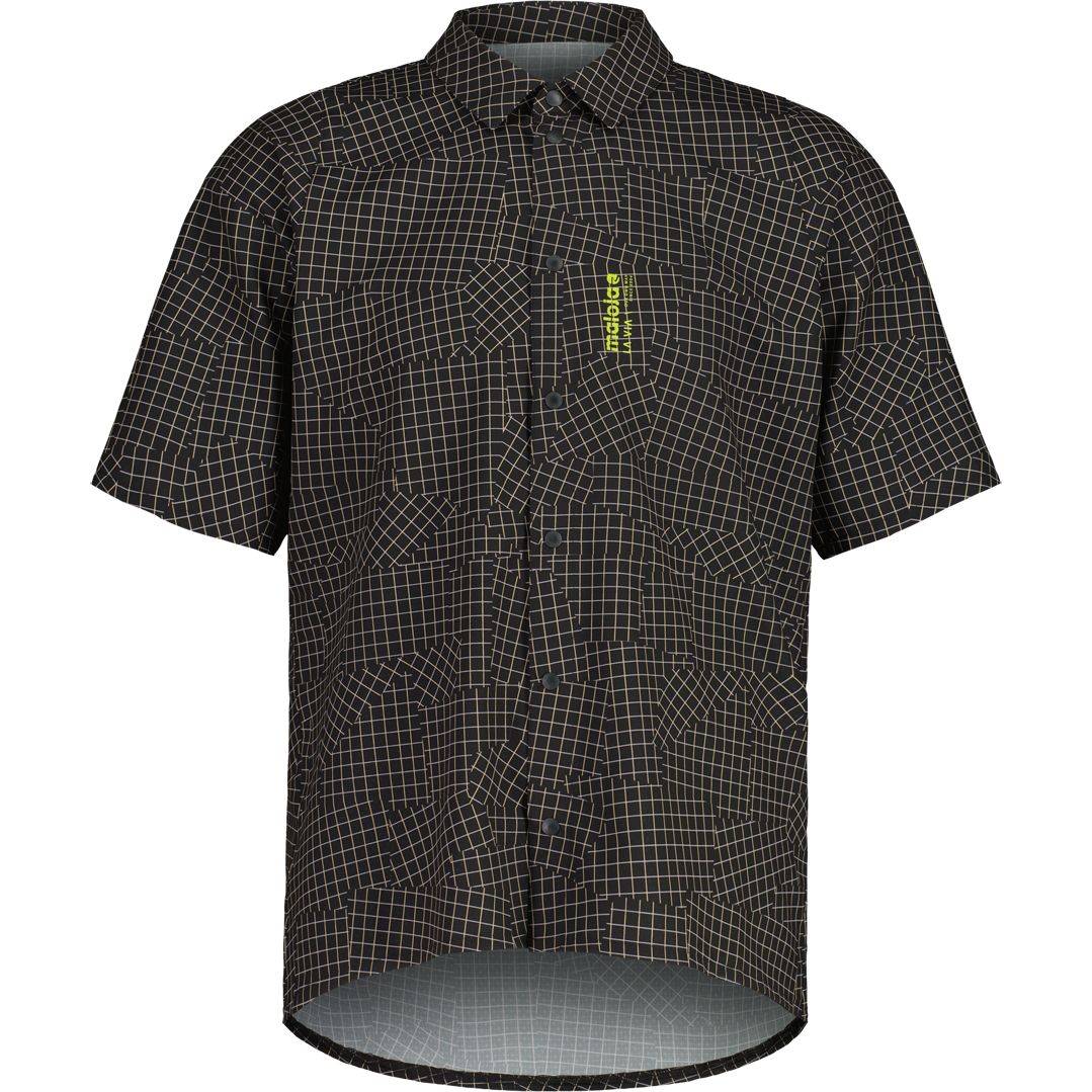 Picture of Maloja TrainsM. Gravel Shirt Men - deep black grid 8923