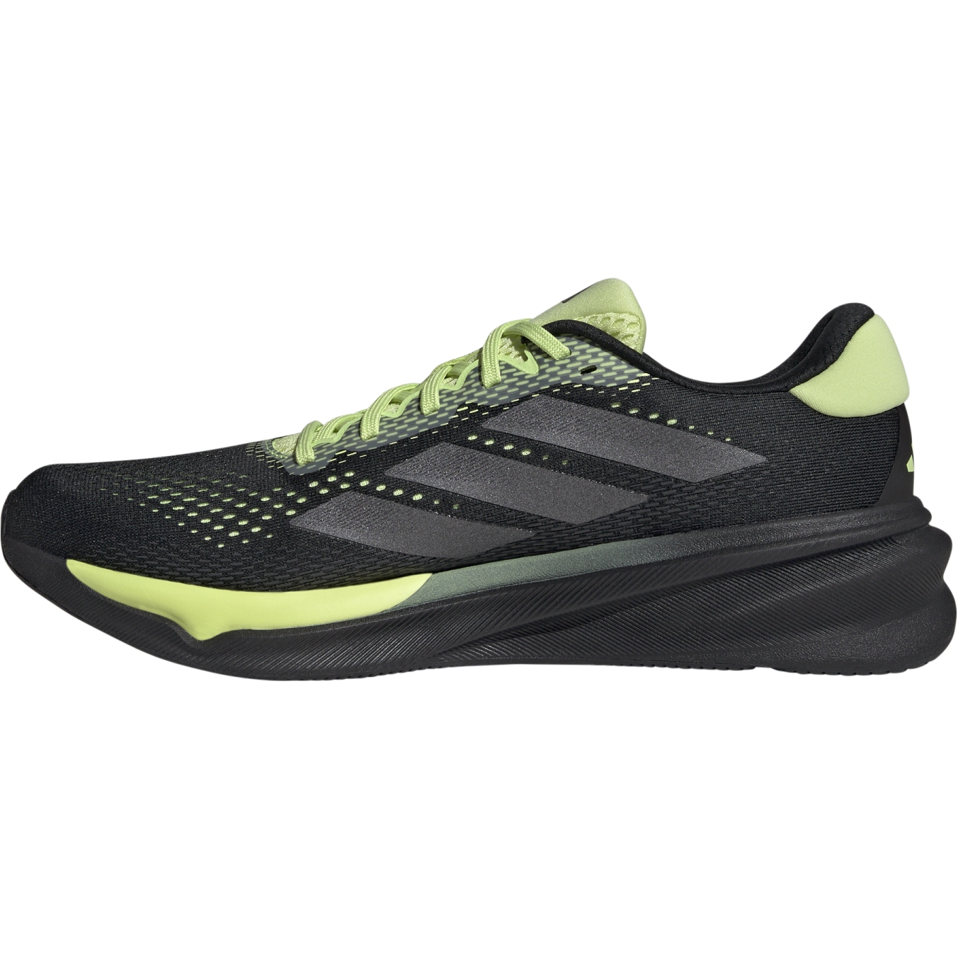 adidas Supernova Stride 2 Running Shoes Men - core black/iron metal/pulse  lime JI1419 | BIKE24