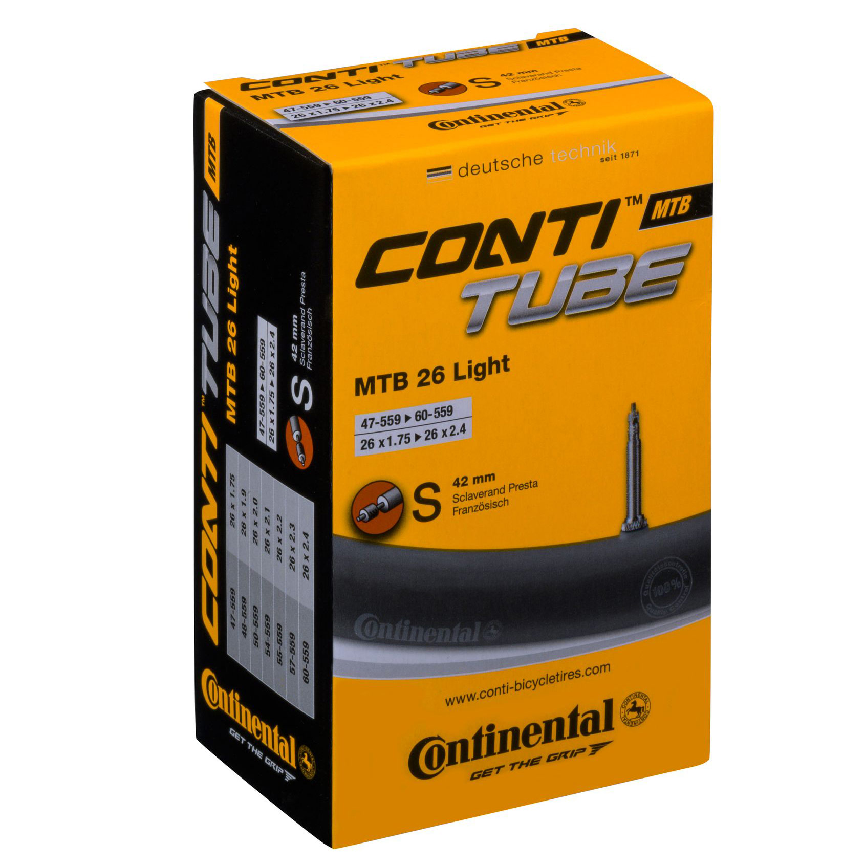 Picture of Continental MTB 26 Light S42 Tube
