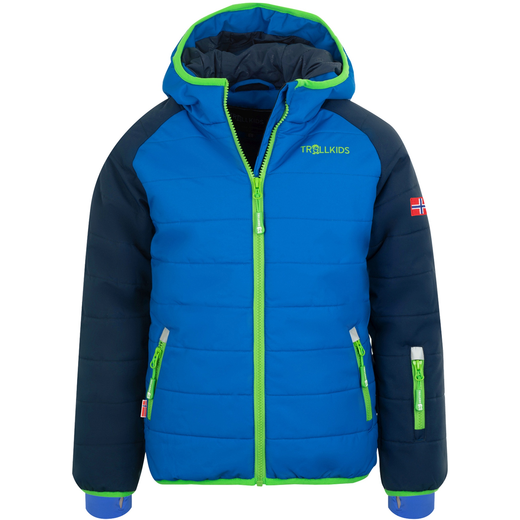 Picture of Trollkids Hafjell PRO Snow Jacket Kids - navy/med blue/green
