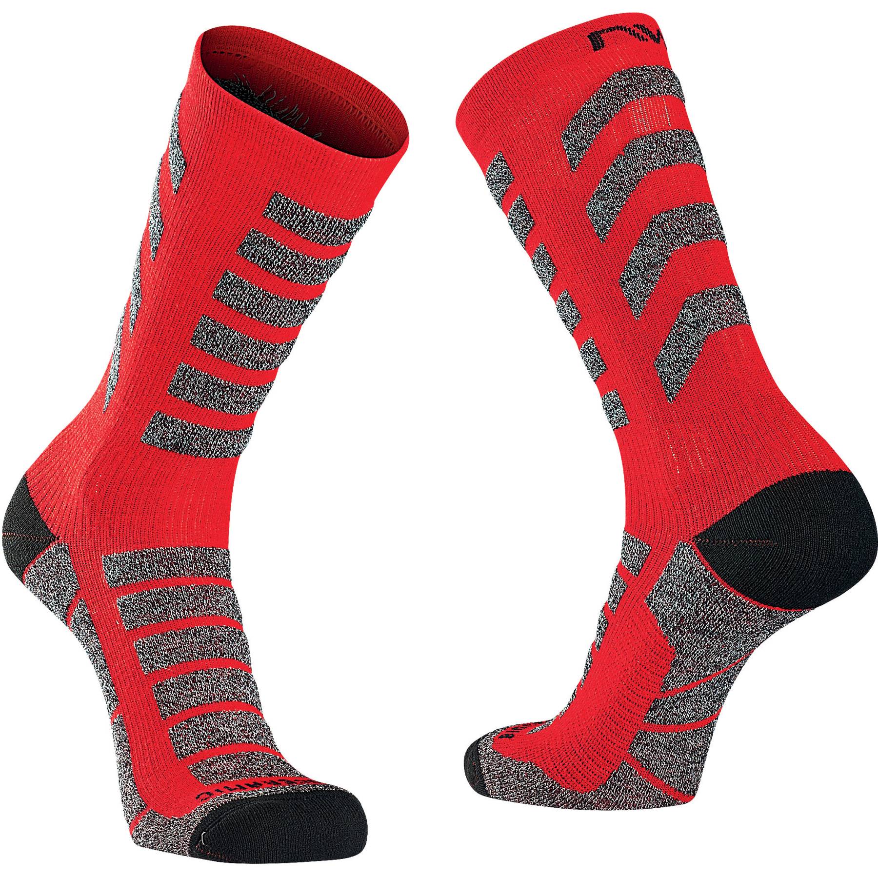 Image of Northwave Husky Ceramic High Socks - red/black 32