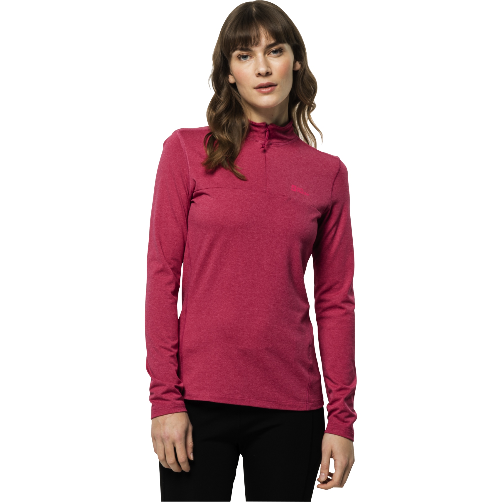 Picture of Jack Wolfskin Sky Thermal Half Zip Women - cranberry