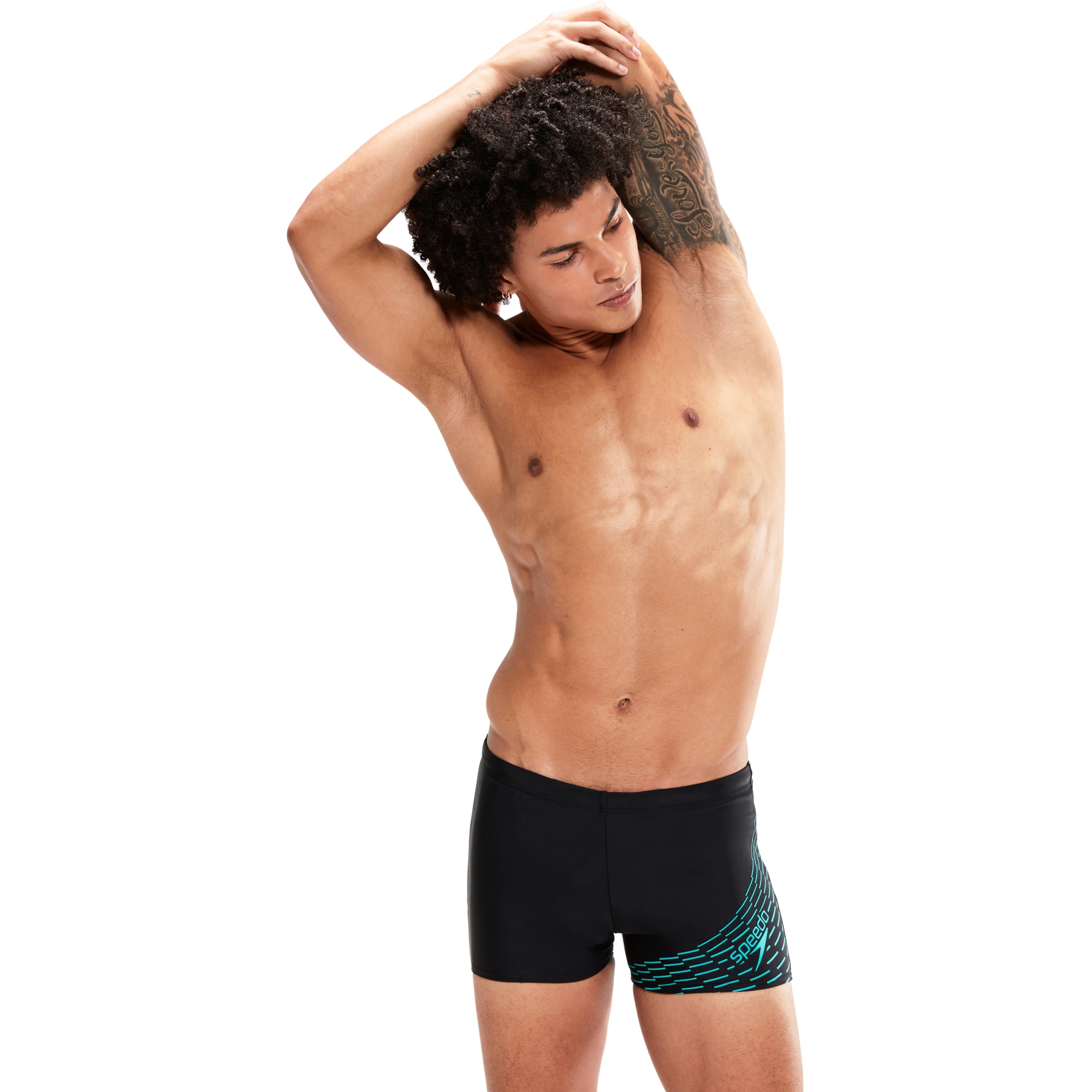 Speedo Caleçon de Bain Homme - Medley Logo - noir/aquarium Speedo Caleçon de Bain Homme - Medley Logo - noir/aquarium