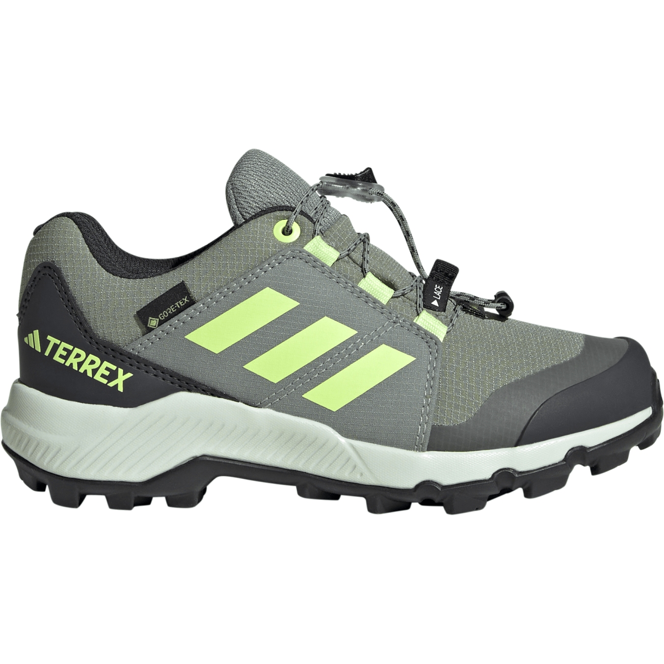 Picture of adidas TERREX GORE-TEX Hiking Shoes Kids - silver green/green spark/crystal jade IE7625