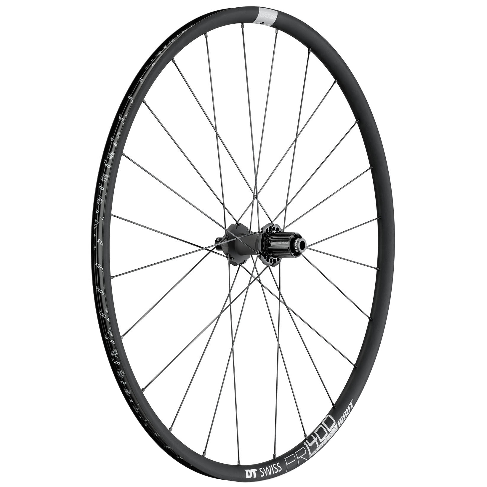 Picture of DT Swiss PR 1400 DICUT db 21 - Rear Wheel | Clincher | Centerlock - 12x142mm - black