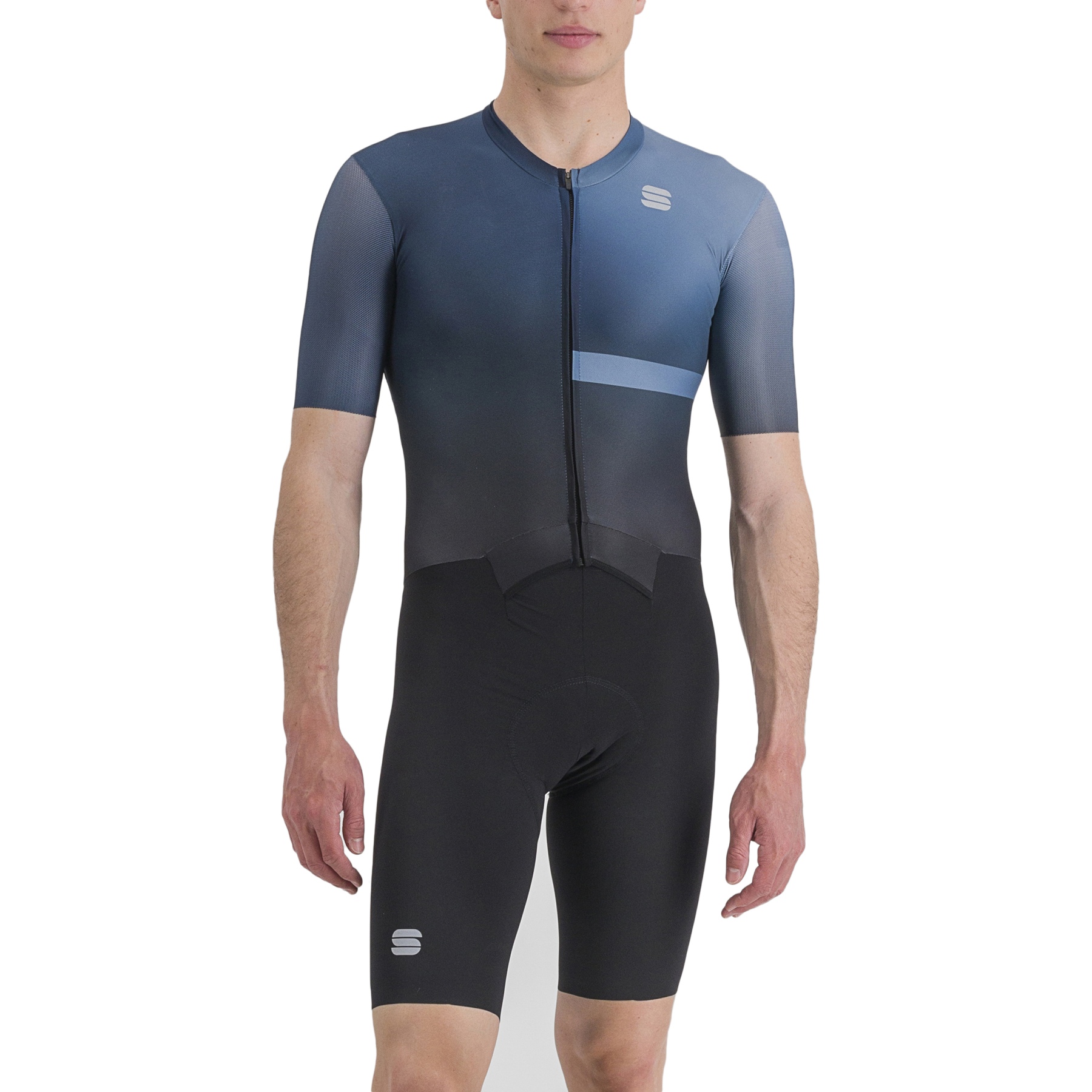 Picture of Sportful Bomber Race Suit - 002 Black/Galaxy Blue
