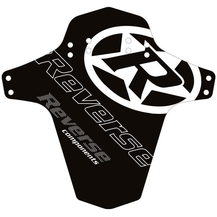 Picture of Reverse Components Mud Fender - Reverse Logo - black / white