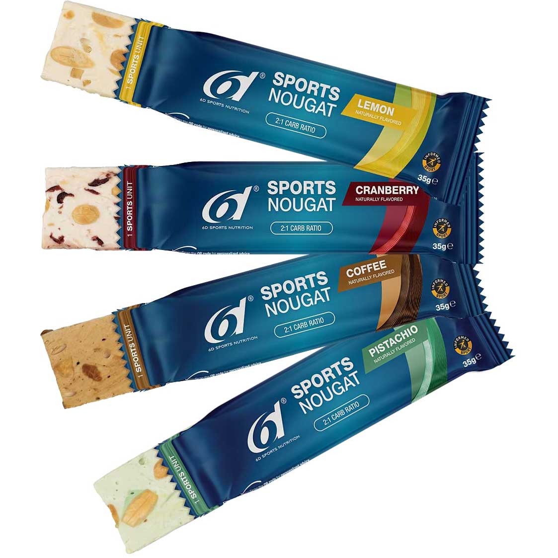 Productfoto van 6d Sports Nutrition Sports Nougat - Koolhydraatreep - 6x35g