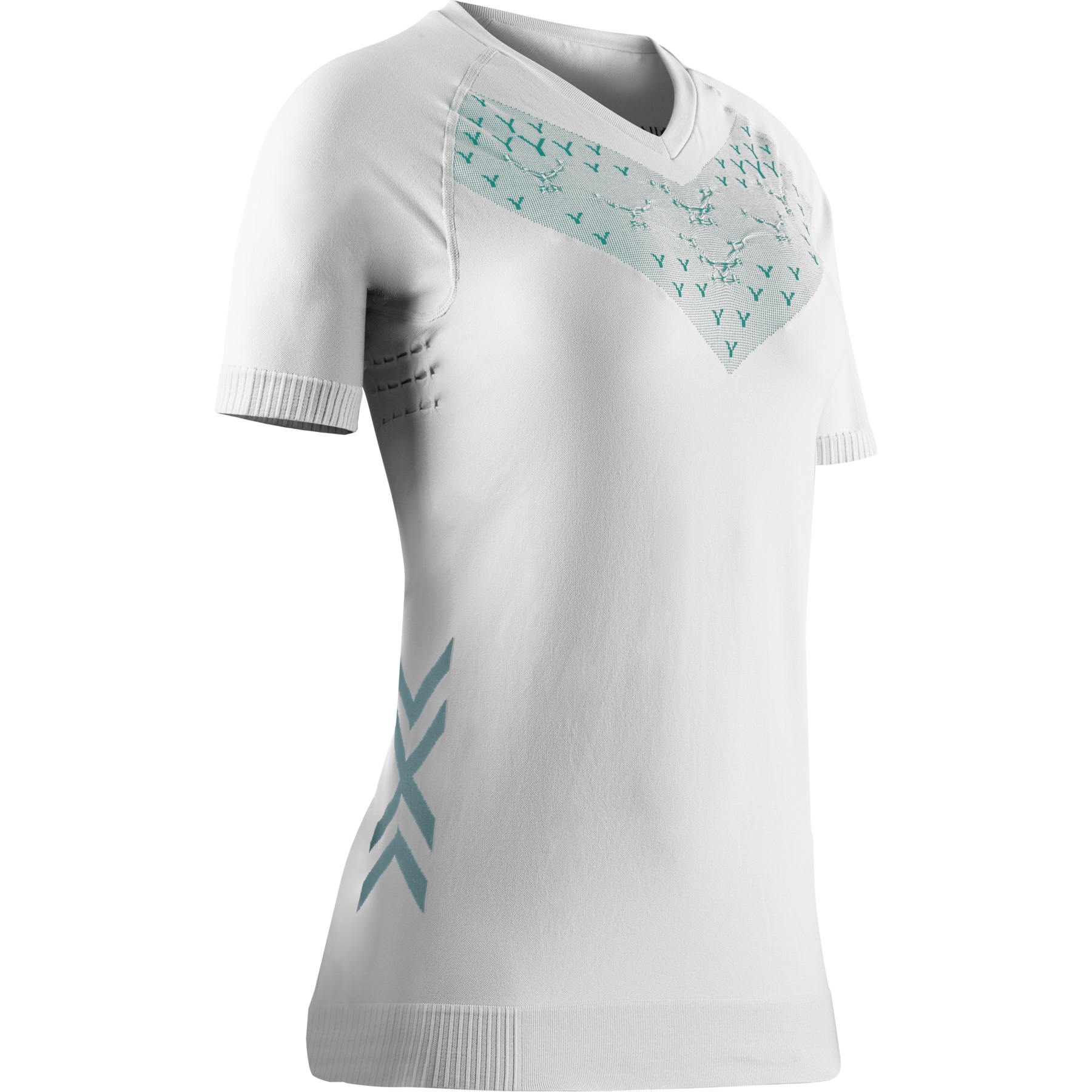 Picture of X-Bionic Twyce Run Short Sleeve Shirt Women - white/clearwater