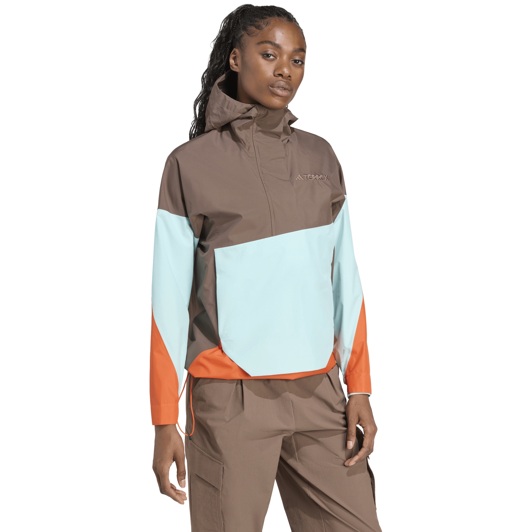 adidas TERREX Xploric 2.5L Climaproof Anorak Women - earth strata
