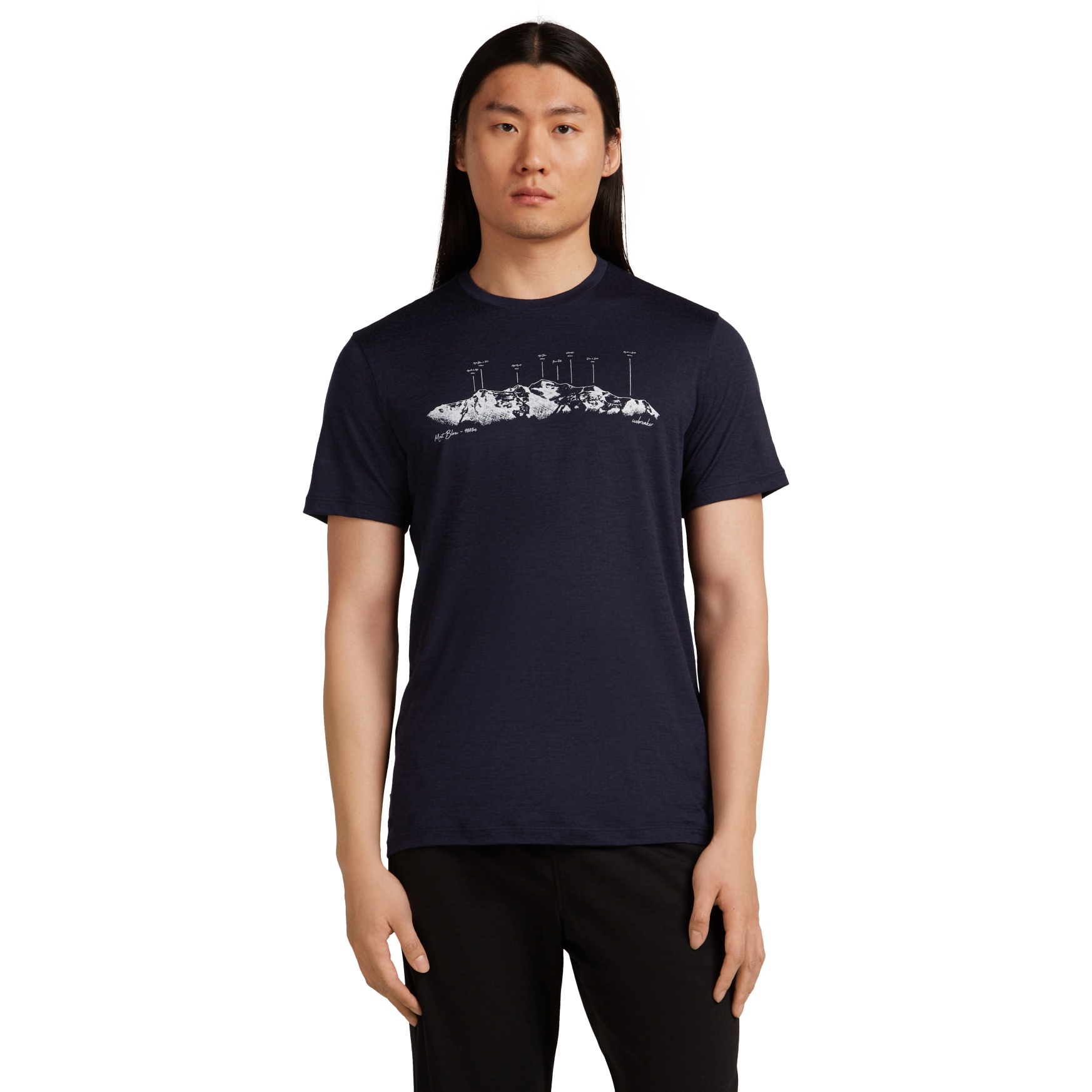 Produktbild von Icebreaker Merino 150 Tech Lite T-Shirt The Peaks Herren - Midnight Navy