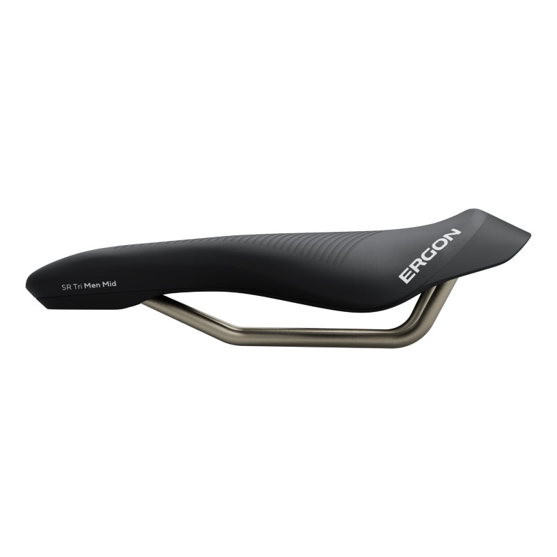Ergon SR Sella Da Triathlon Uomo - Posizione Media, Nero - Progettata Con Jan Frodeno, Leggera 215g