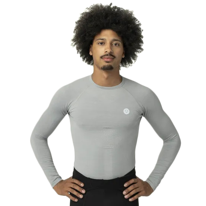 Мужской базовый слой с длинным рукавом AGU Essential Winterday из мериноса - антрацит