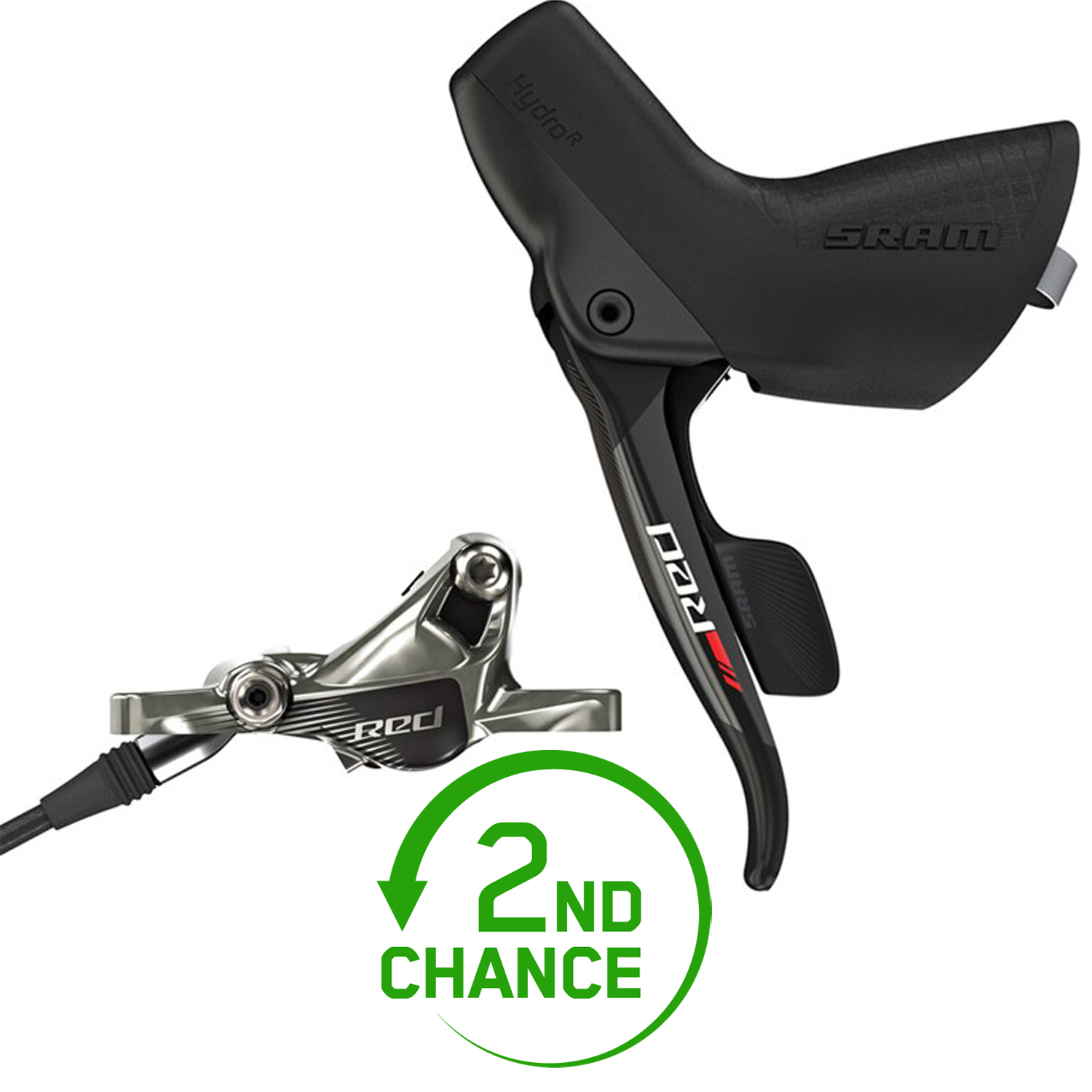 SRAM RED HRD Shift-Управление тормозом + гидравлический дисковый тормоз - Крепление на стойку - правый | задний | 11-ступенчатый - укорочен до 1700 мм - 2-й вариант