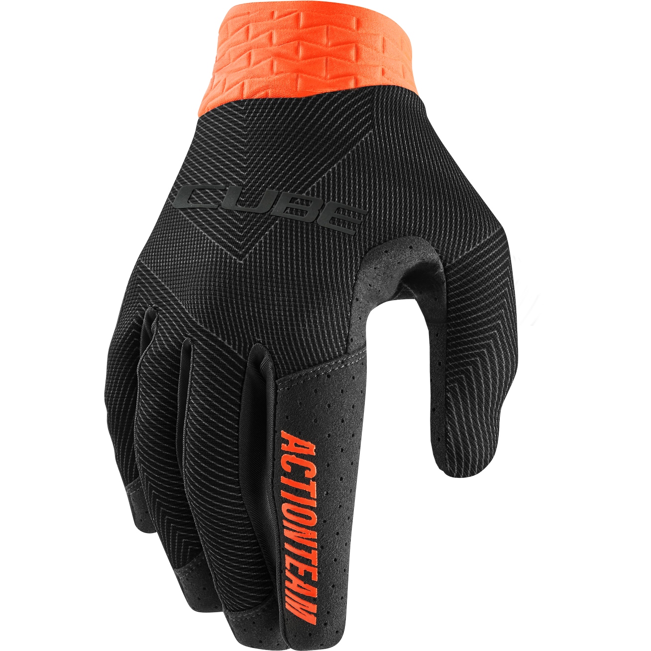 Picture of CUBE Performance X Actionteam Longfinger Gloves - black´n´orange