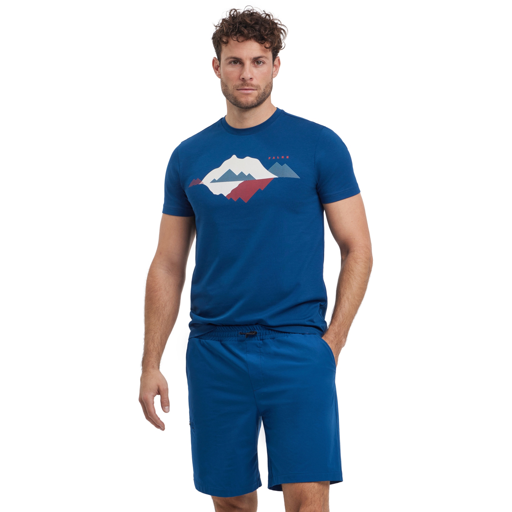 Produktbild von Falke TK Graphic T-Shirt Herren - blue pond 6598