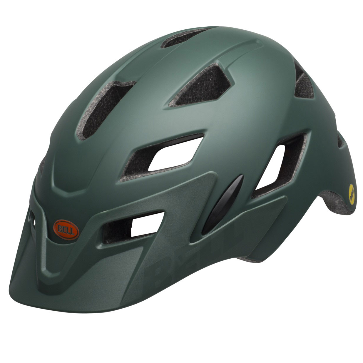 Picture of Bell Sidetrack Youth MIPS Helmet UY (50-57 cm) - matte dark green/orange