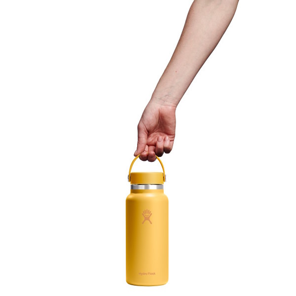 Hydro Flask 32oz Wide Mouth Insulated Bottle + Flex Cap - 946ml - Sunbeam |  BIKE24