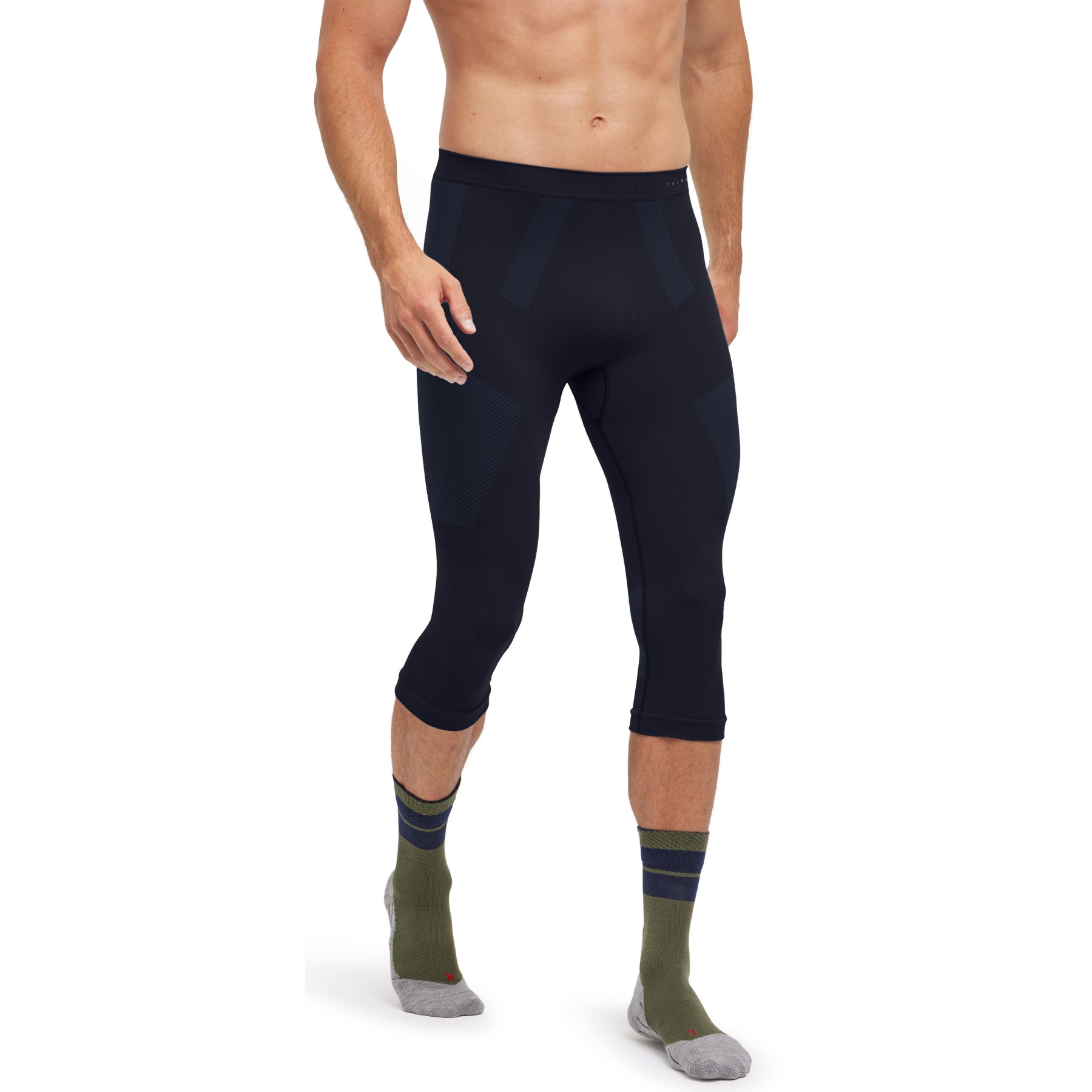 Мужские теплые колготки Falke 3/4 - черные 3000 (39665)