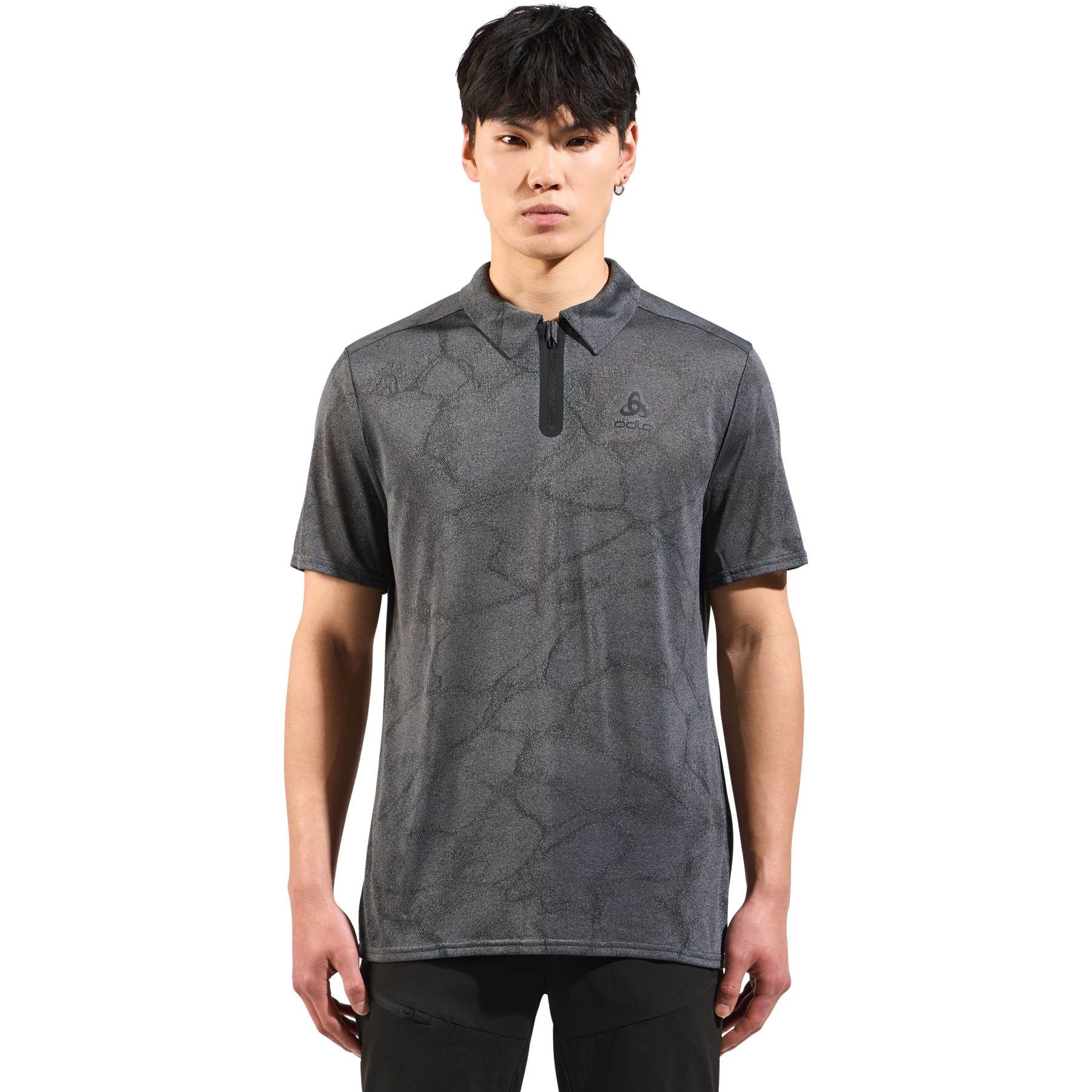 Obraz Odlo Ascent Chill-Tec Polo Shirt Men - black melange