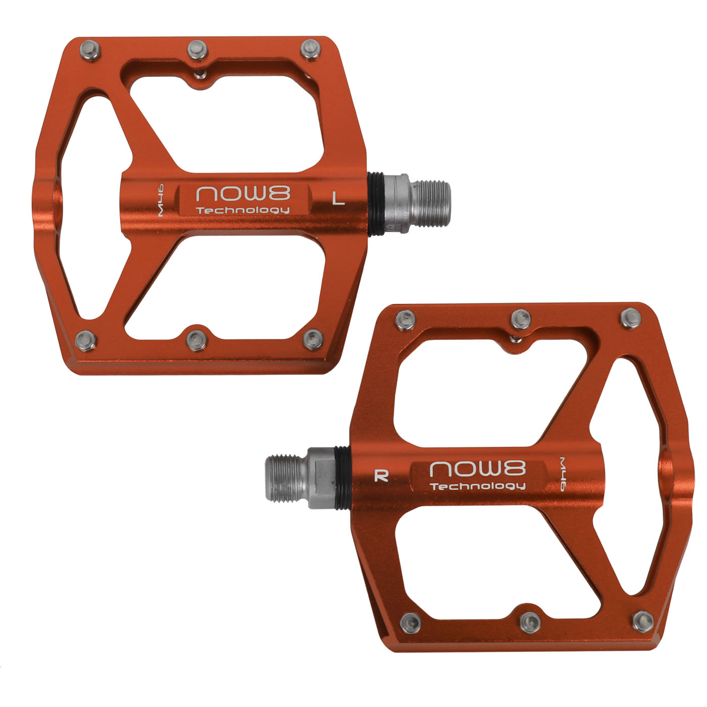 Picture of NOW8 M46 Flat Pedals - orange