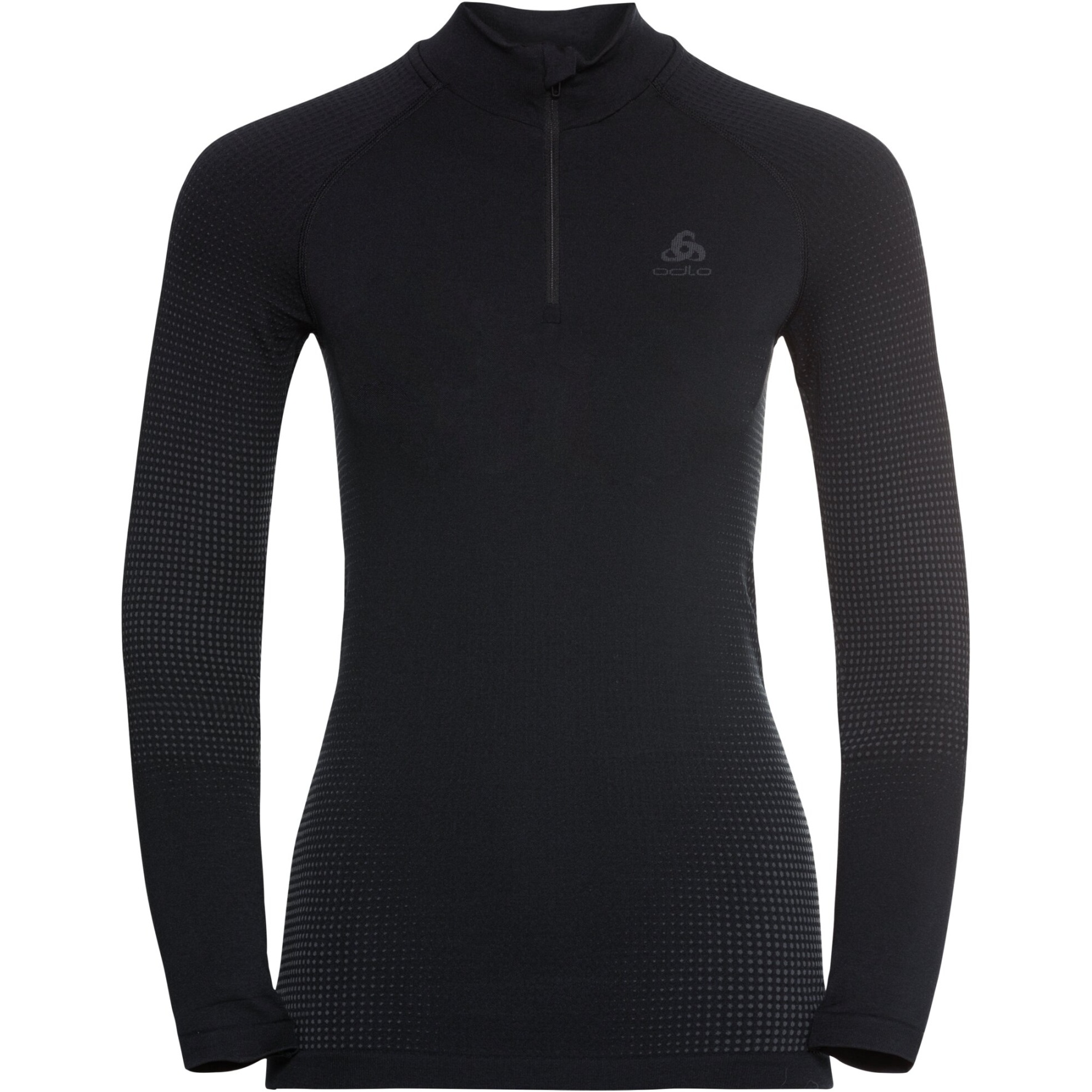 Produktbild von Odlo Performance Warm Half-Zip Turtleneck Langarm-Unterhemd Damen - schwarz - new odlo graphite grey