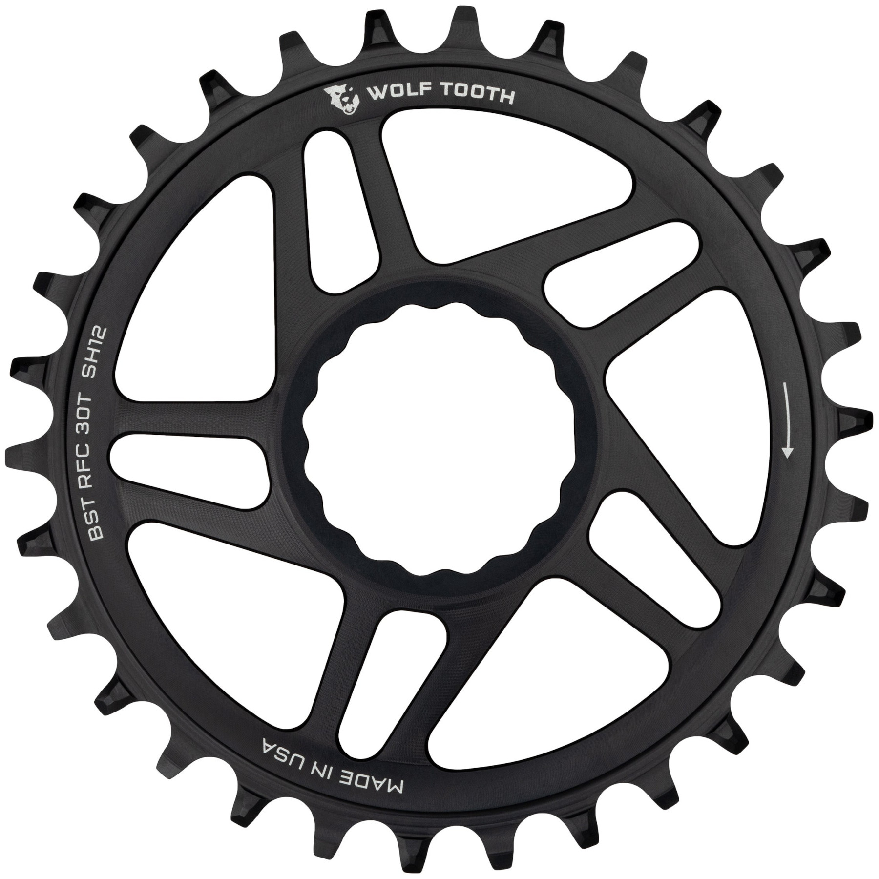 Picture of Wolf Tooth Direct Mount Chainring for Race Face Cinch - Drop Stop - black