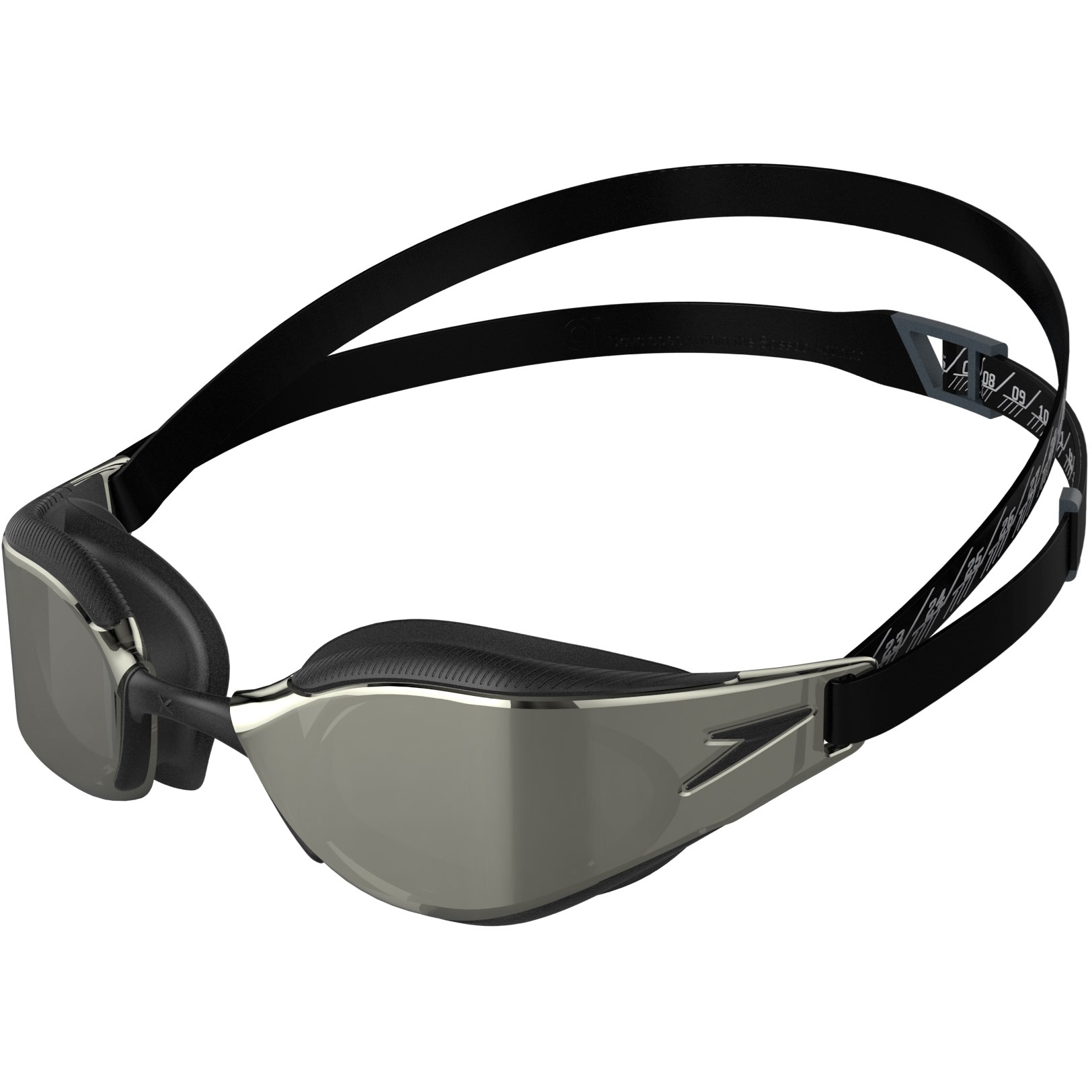 Productfoto van Speedo Fastskin Hyper Elite Mirror Swimming Googles - black/oxid grey/chrome