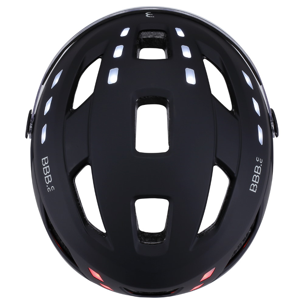 BBB Cycling District Led Faceshield Helmet BHE 163 matt black BIKE24