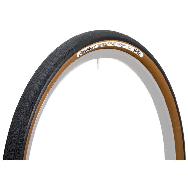 Productfoto van Panaracer Gravelking Slick TLC Folding Tire - 584 - black / brown