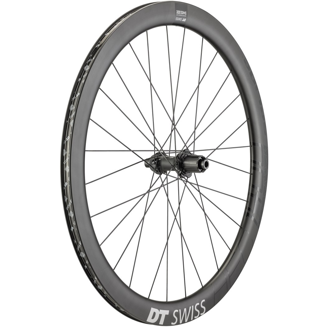 Image of DT Swiss HEC 1400 SPLINE 47 Rear Wheel - 28" | Carbon | Clincher | Centerlock - 12x142mm - black