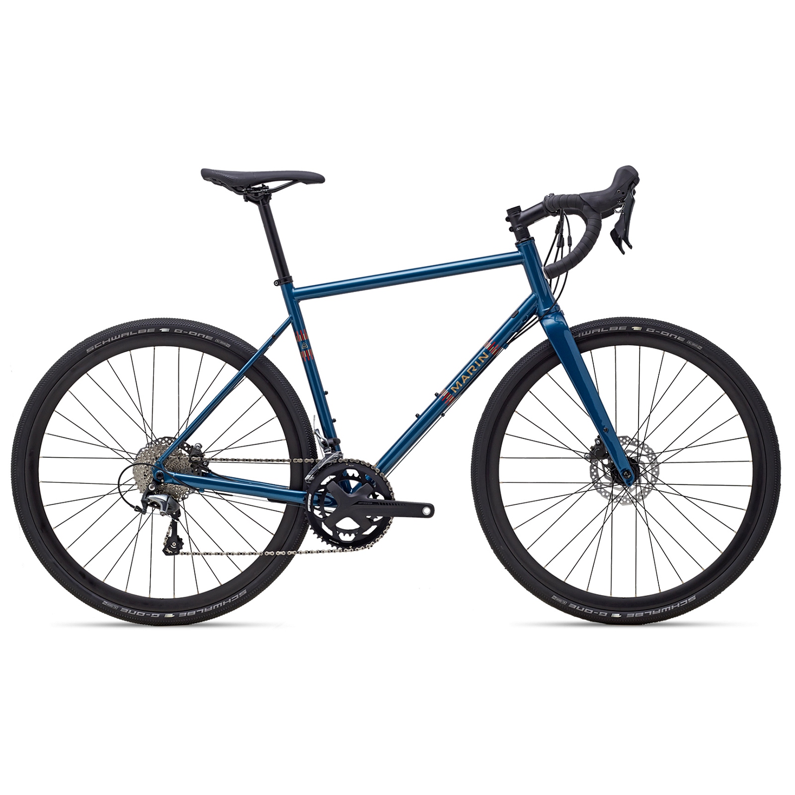 Picture of Marin NICASIO 2 - Steel Gravel Bike - 2023 - satin blue / green / orange