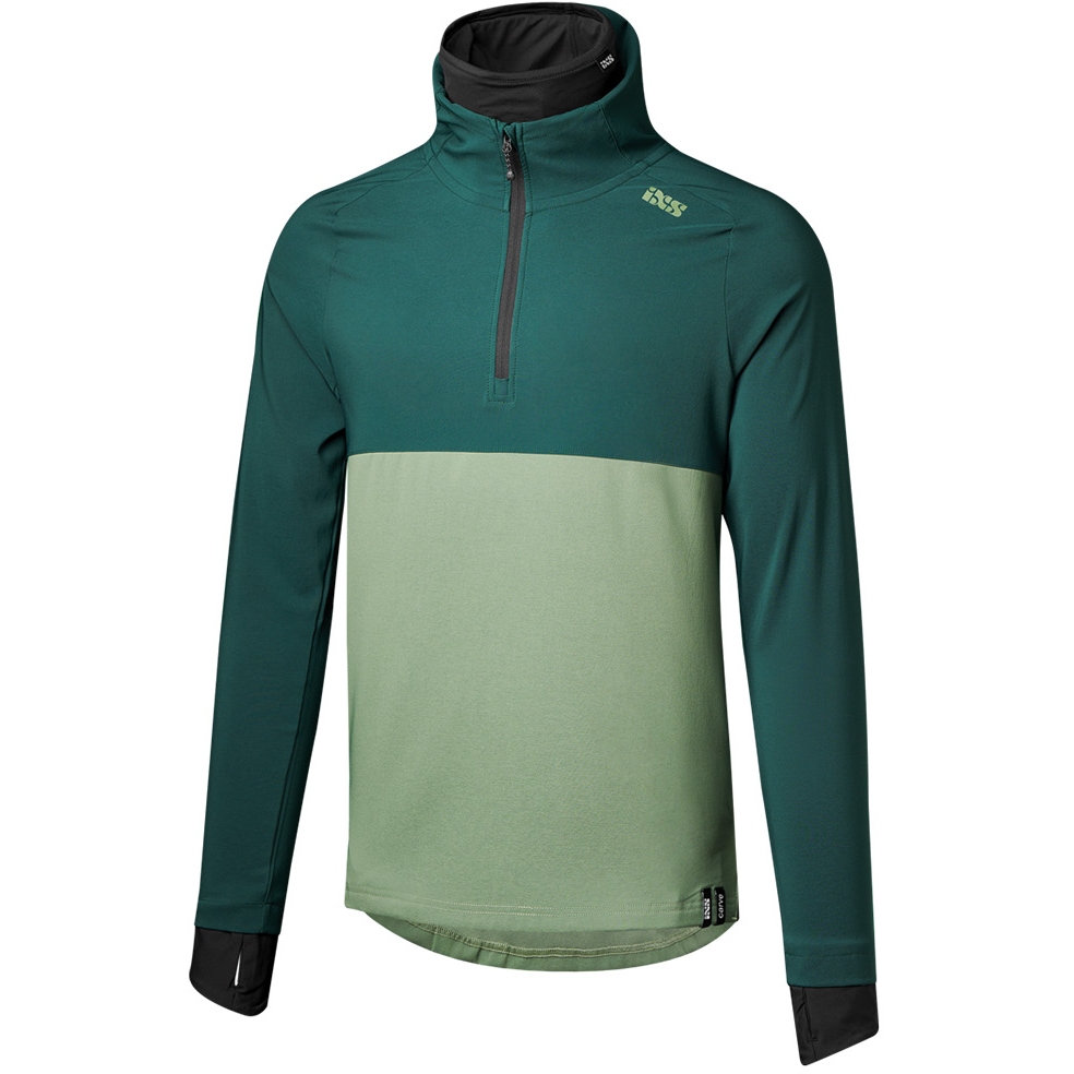 iXS Carve Hooded MTB Jersey Men duckgreen-sage BIKE24