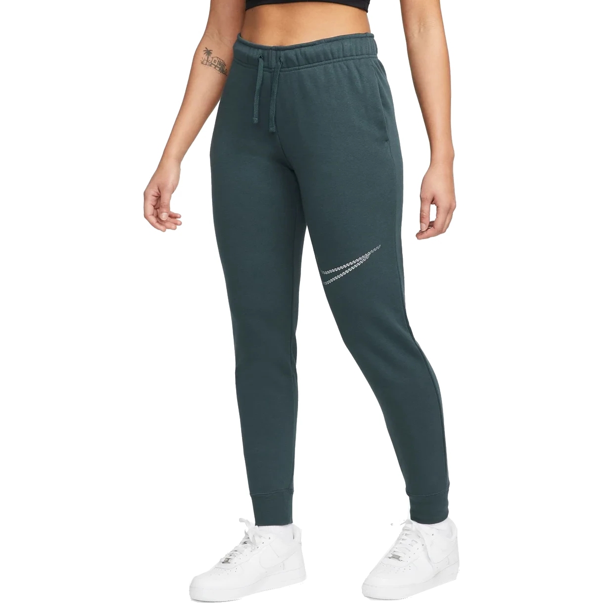 Produktbild von Nike Sportswear Club Fleece Shine Mid-Rise Jogginghose Damen - deep jungle FB8760-328