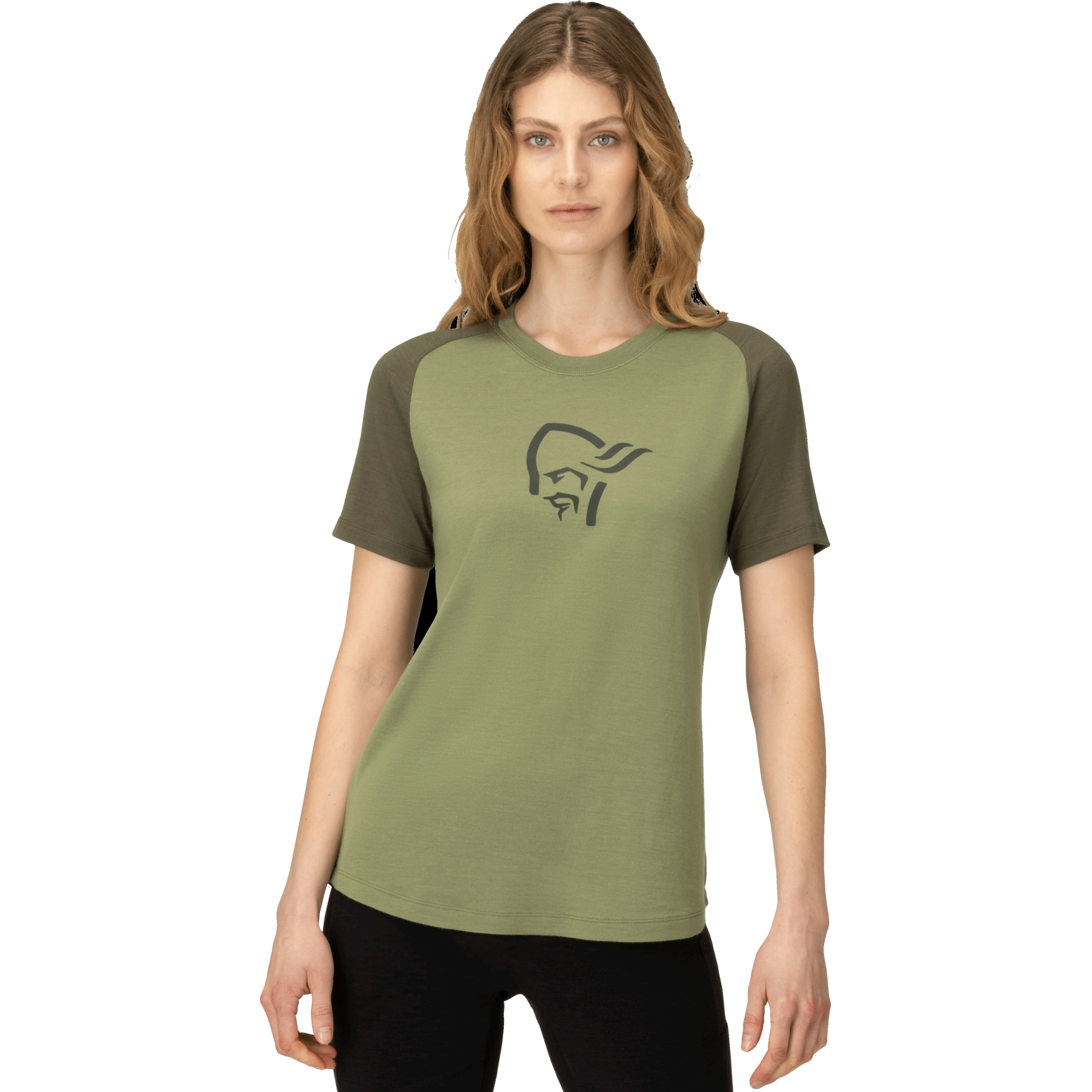 Picture of Norrona femund pureUll T-Shirt Women - Loden Green