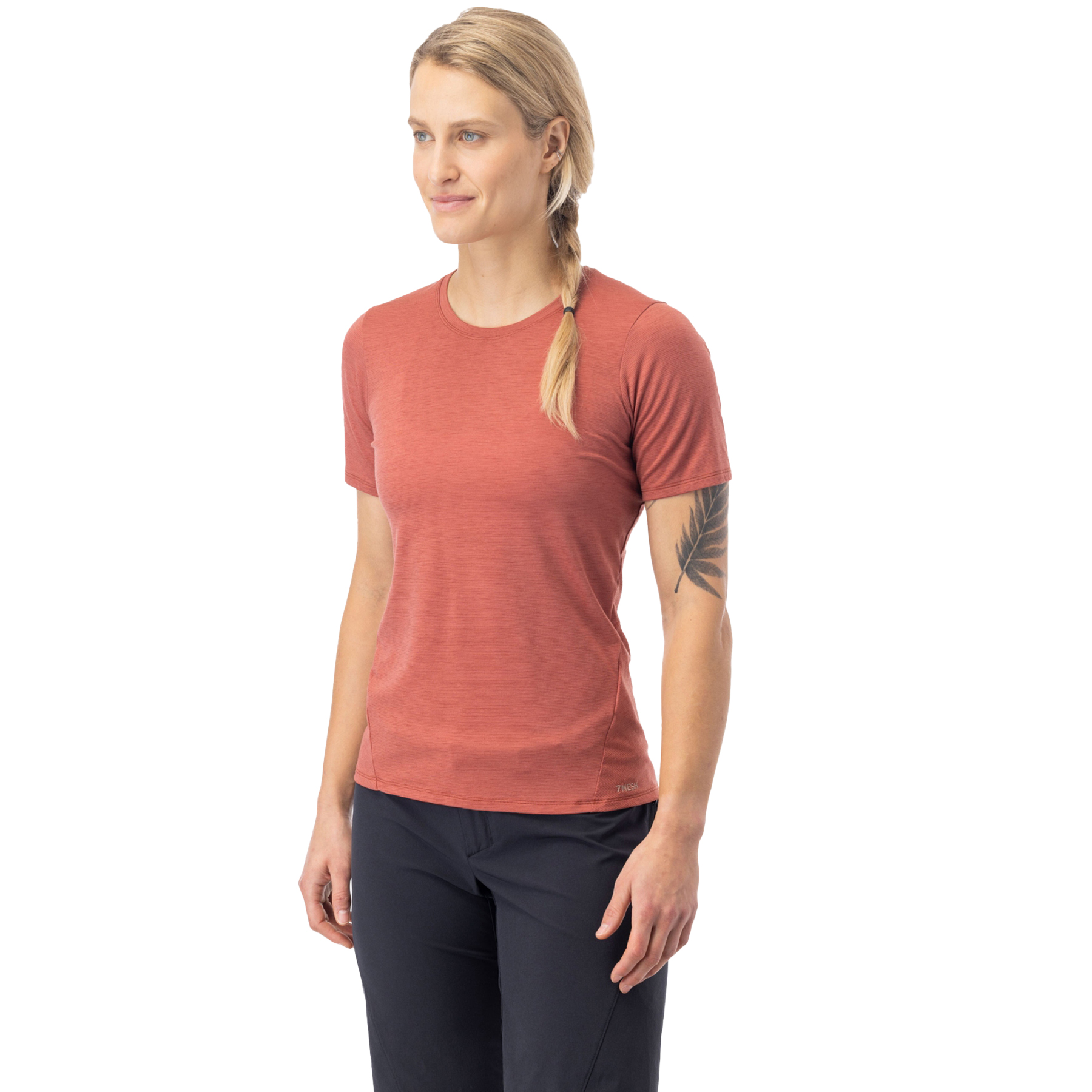 Productfoto van 7mesh Desperado Merino Shirt met Korte Mouwen Dames - Autumn Rose