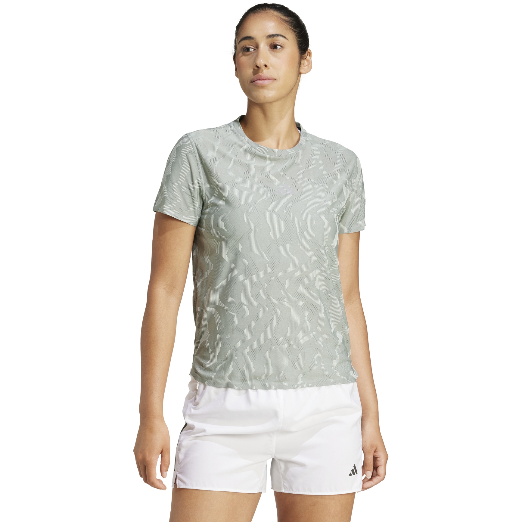 Produktbild von adidas Ultimate CLIMACOOL+ Laufshirt Damen - silver green JD7789