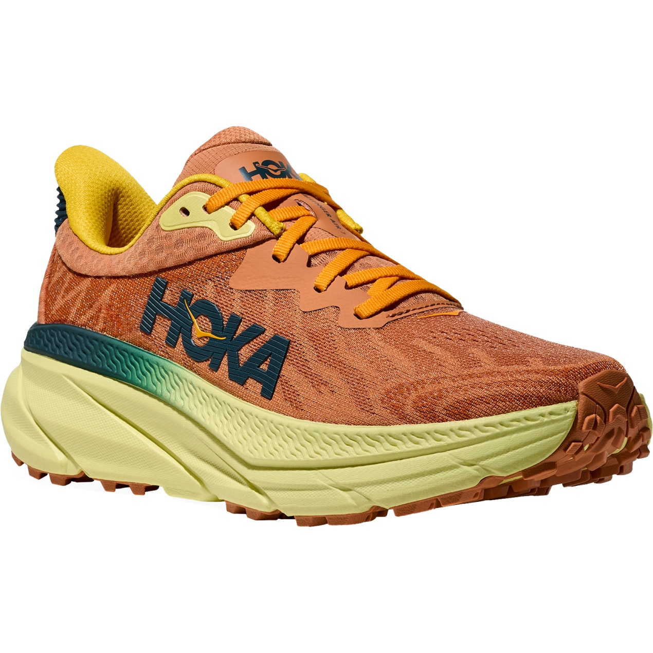 Мужские кроссовки для бега Hoka Challenger 7 - терракотовый / yuzu