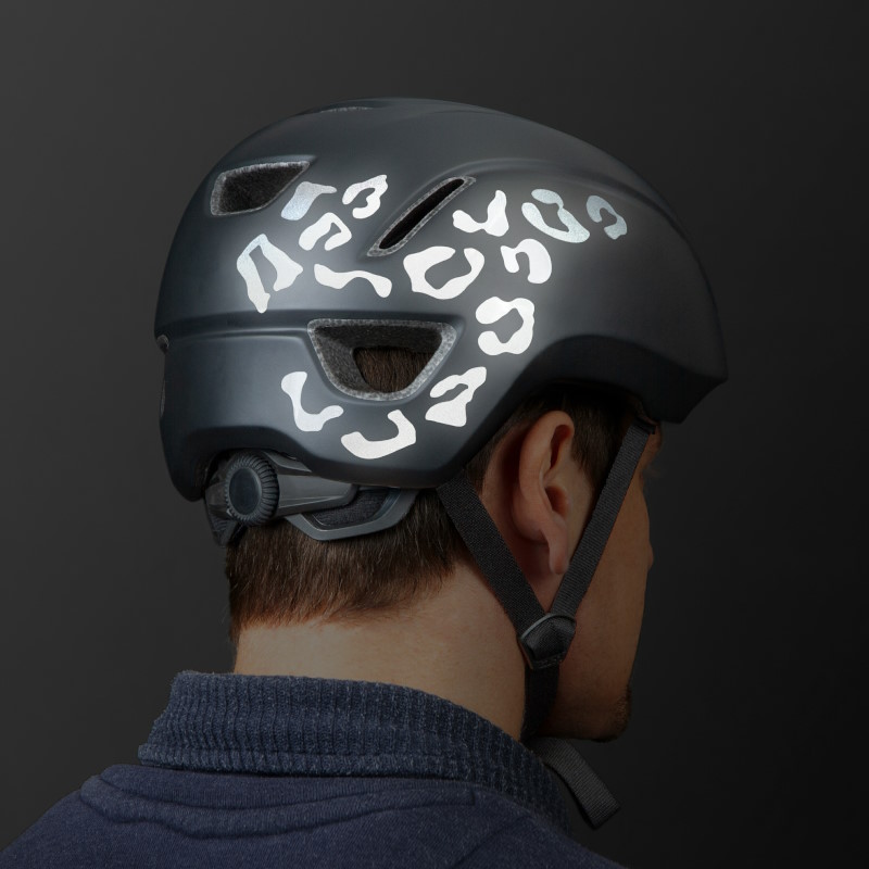 Autocollants Réfléchissants Vélo/casque - Motif éclair Noir - REFLECTIVE BERLIN