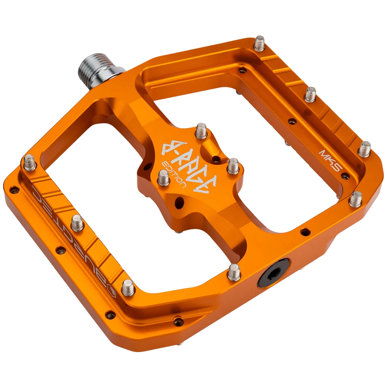 Burgtec Penthouse Flat MK5 Pedals - B-Rage Edition - Iron Bro Orange ...