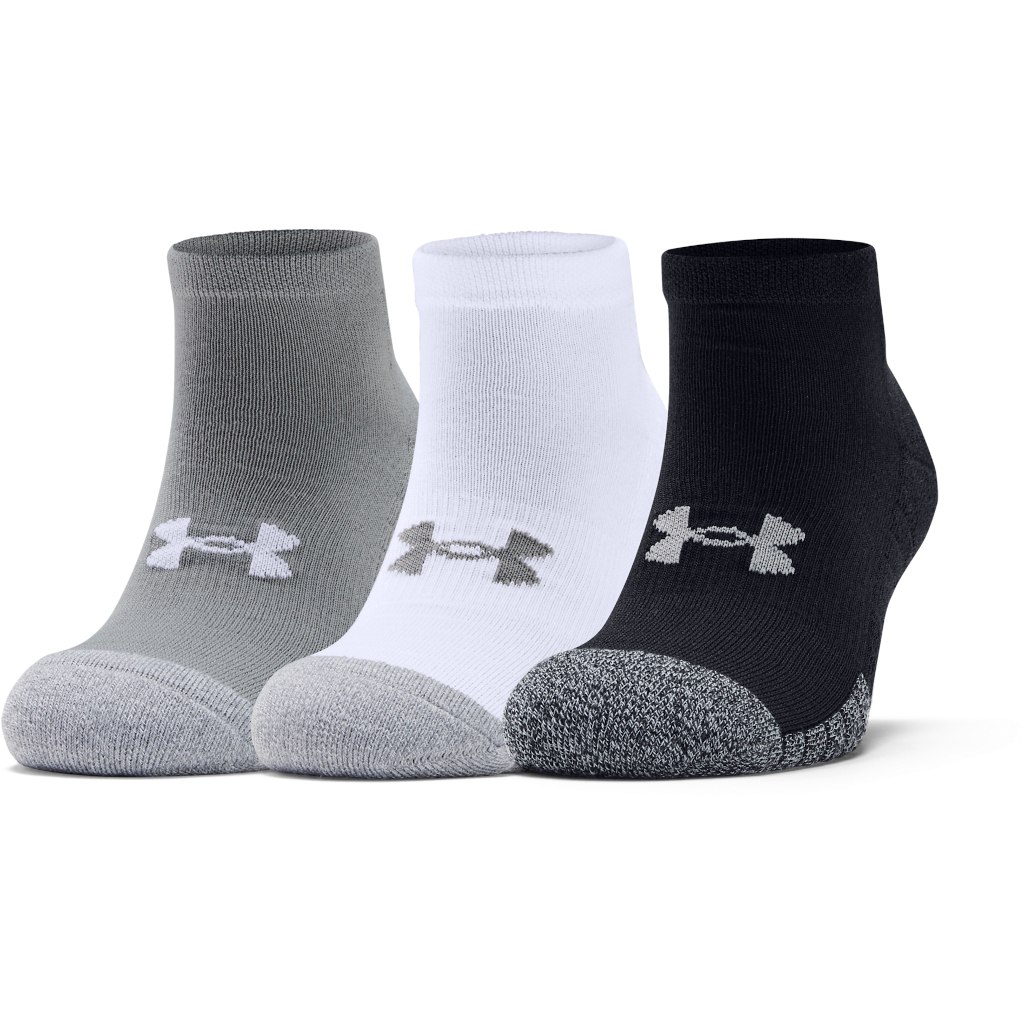 Picture of Under Armour HeatGear® Lo Cut Socks – 3-Pack - Steel/White/White