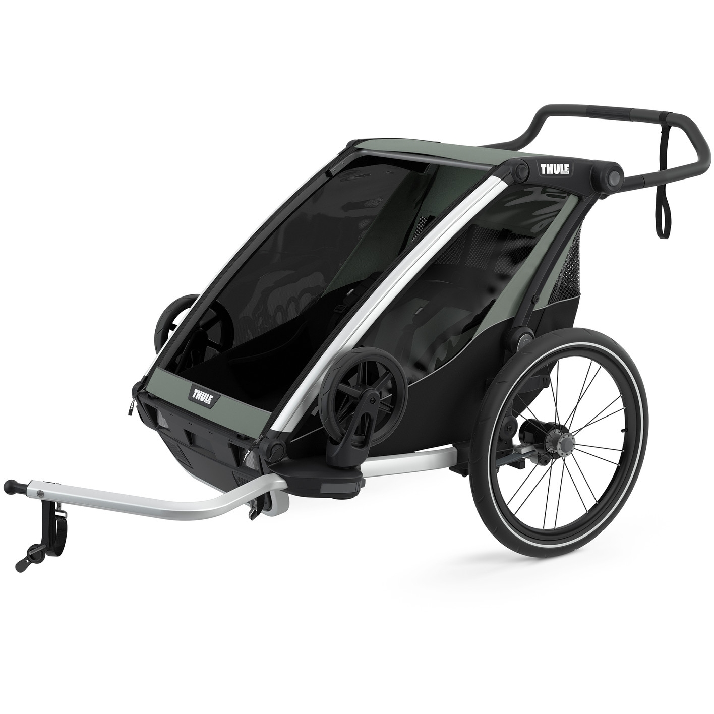 Image of Thule Chariot Lite 2 - Bike Trailer for 2 Kids - agave